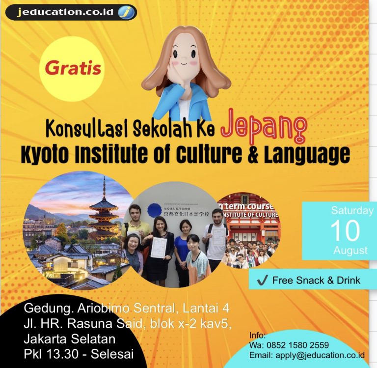 Konsultasi sekolah di Jepang bersama Kyoto Institute of Culture & Language