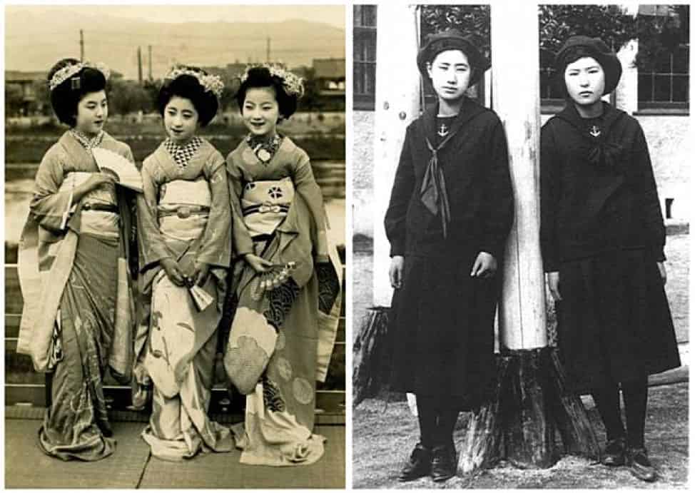 Sejarah Seragam sekolah di Jepang